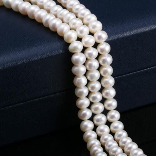 New Potato Type White Black Pearl Beads Simple And Stylish Party Jewelry Gift Pearl Size 8-9mm