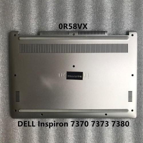 For Dell Inspiron 13 7370 7373 7380 laptop lower case bottom cover bottom case shell D shell silver 0R58VX R58VX 460.0B605.0001