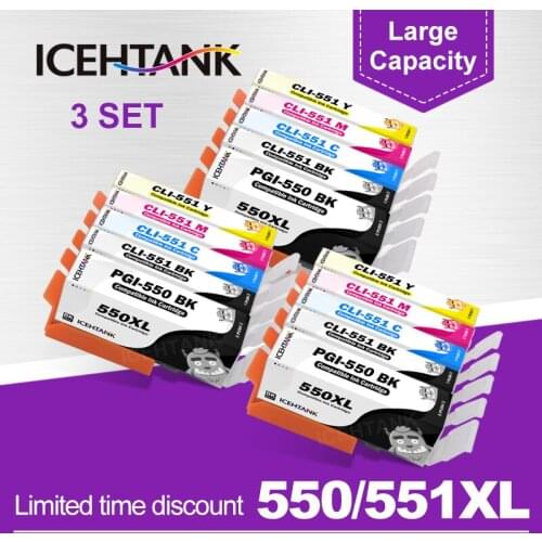 PGI 550 551 Compatible ink Cartridge for Canon PIXMA IP7250 MG5450 MX925 MG5550 MG6450 MG5650 MG6650 IX6850 MX725 MX925 Printer