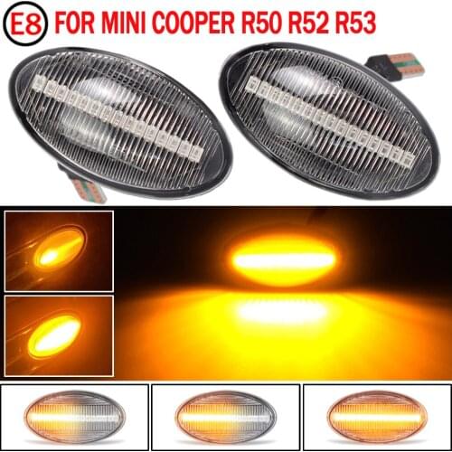 For Mini Cooper R50 R53 2002-2006 Dynamic LED Turn Signal Side Marker Light For Mini Cooper R52 2004-2008 LED Side Repeater Lamp