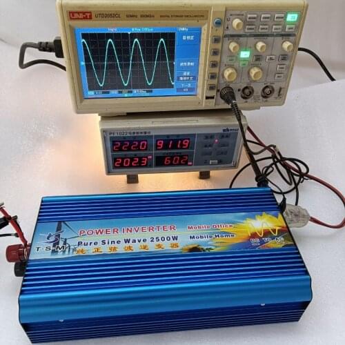 Pure Sine Wave Power Inverter 2500W 24V 220V Converter DC12V/36V/48V/96V to AC110V/220V