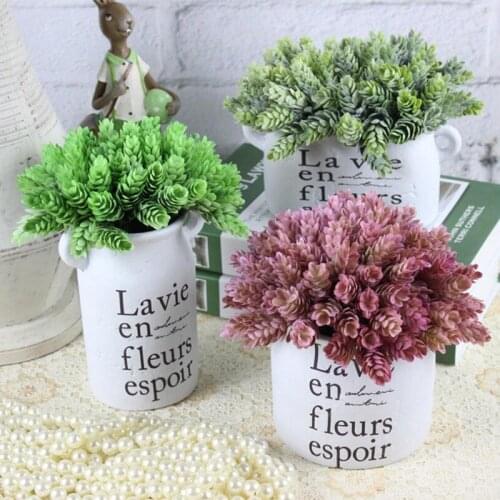 Artificial flower Fake Plant Plastic Flowers Simulation Plant Indoor Green Plant Fake Flower decor For Wedding Home Garden Decor