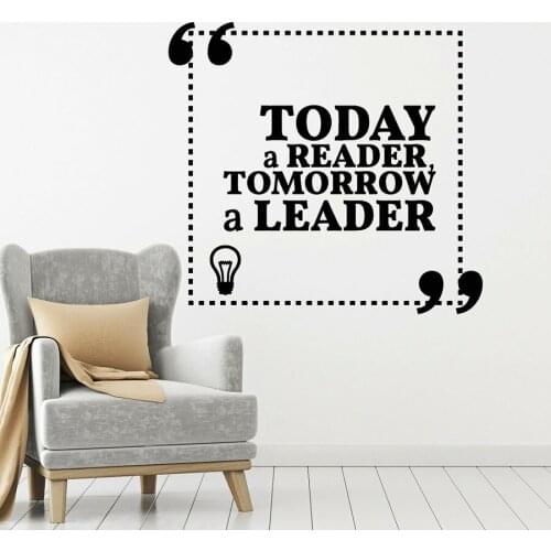 Books Vinyl Wall Decal Reading Room Decor Inspiring Quote Words Wall Window Stickers Reader Art Mural For Bedroom Office C231