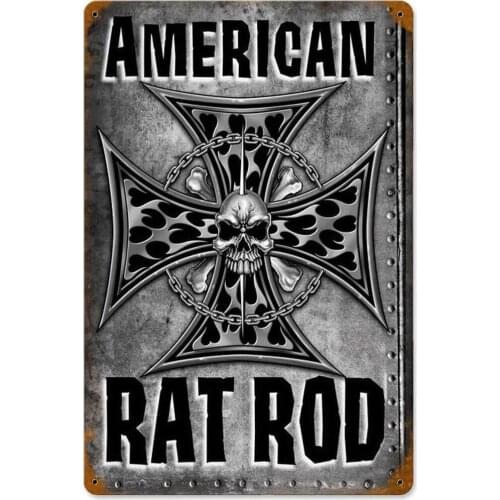Losea American Rat Rod Funny Tin Sign Bar Pub Garage Diner Cafe Home Wall Decor Home Decor Art Poster Retro Vintage