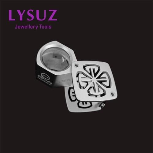 Best Quality 20.5mm Mini 10X Jewelry Triplet Diamond Jewel Gem Eye Loupe Jeweler Magnifier Lysuz