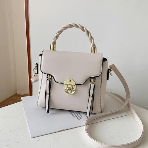 Small Pu Leather Shoulder Bags Women Flap Messenger Bag Simple White Crossbody Bags Female Trending Designer Top-handle Handbags