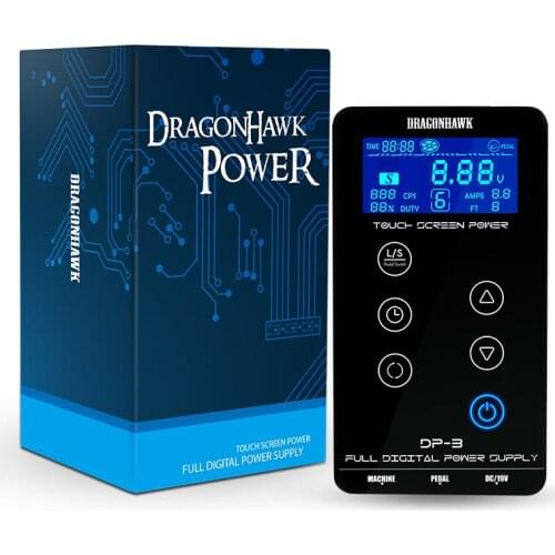 DragonHawk Tattoo Power Intelligent Digital LCD Touch Screen Makeup Machine Dual Tattoo Power Supplies
