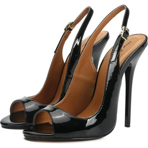 Fashion Womens Sandals 2020 Summer High Heels Shoes Elegant Black Red Brand Lady Sandals Party Women Slingback Shoes Large Size