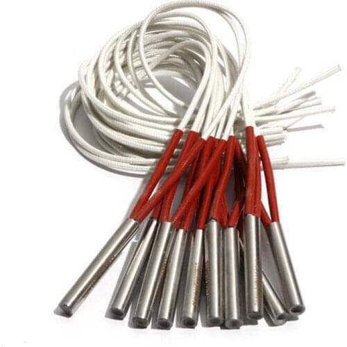 5PCS 11mm Diameter 50~60mm Length 304SUS Cartridge Heater Tubular Electric Mould 170W/190W/200W Heating Resistance Element