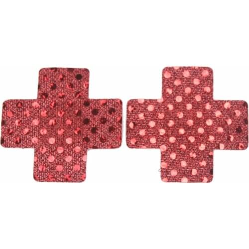 Cross shape Adhesive Nipple Covers Pads womens girl red color Body Breasts Stickers The Chest Paste Bra_HE151
