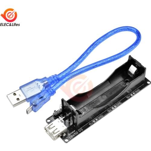 For Wemos ESP32 ESP32S 18650 Lithium Battery Charge Shield Board V3 Micro USB Type-A USB Port Expansion Board for Raspberry Pi