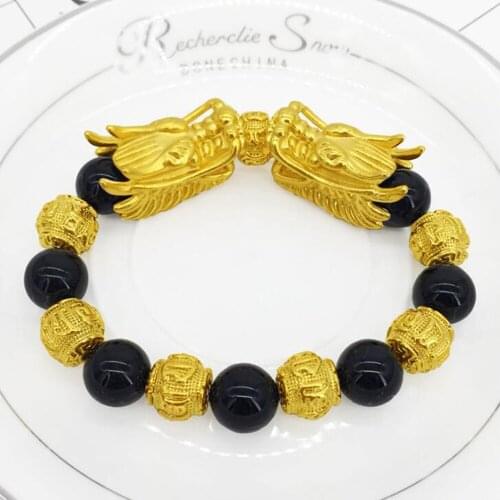 Lucky Charms Women And Men Jewelry /Golden PIXIU Bracelet Various Colors Beads / Wealth Bracelets