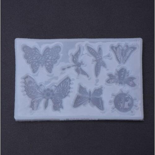 Silicone Mold Butterfly Insect DIY Jewelry Making Decoration Cake Candy Bakery Dried Flower Resin Decorative DIY Hand Crafts