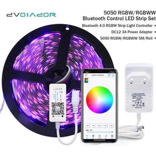 50505 Led Strip IP20/IP65 Waterproof Led Light RGBW/RGBWW neon Light With Bluetooth 4.0 RGBW Controller+ DC12V 3A Power Adapter
