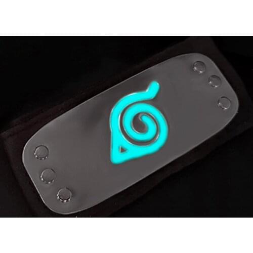 Naruto Ninja Luminous Glow Headband Cosplay Metal Length about 110cm Headwear Ninja Warrior Flapper Anime Decoration Toys