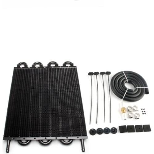 RO-GEJA 8 Row Universal Aluminum Remote Transmission Oil Cooler /Auto-Manual Radiator Converter