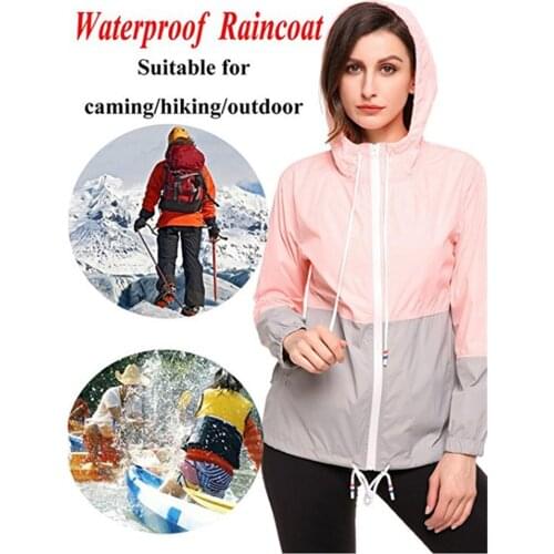 Women Autumn Casual Coat, Splicing Color Hooded Long-Sleeves Zipper Open Leisure Outerwear for Girls women trench coat elegant