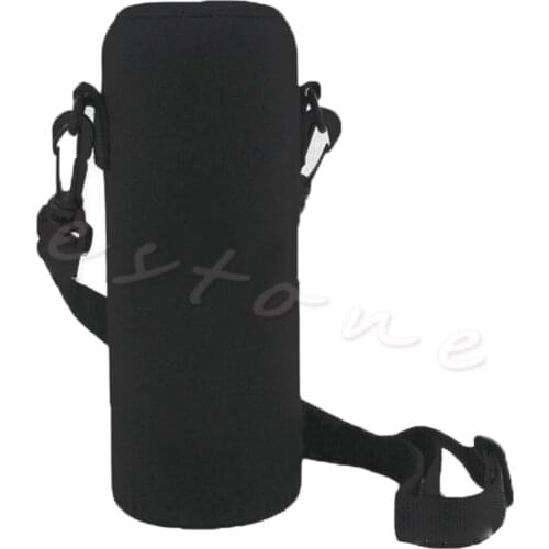 1pc 750ML Neoprene Water Bottle Carrier Insulated Cover Bag Holder Strap Travel Bicycle Bottle Holder