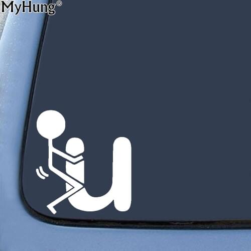 10cm*10cm Screw You Funny Cartoon Waterproof Reflective Car Stickers Creative Decals Vinyl Decoration Window Sticker Car Styling