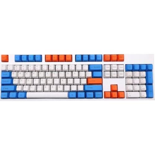108Pcs/Set PBT Color Matching Key Cap Keycaps for Cherry MX Mechanical Keyboard Universal Ergonomic Color Matching Design Keycap