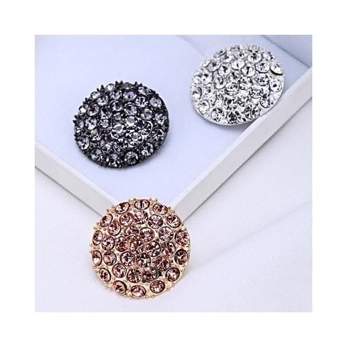 17/23/30mm 1pcs/lot Buttons Luxury Mink Cashmere Wool Coat Luxury Leather Buckle Diamond High-end Clothing Buttons s Sewing