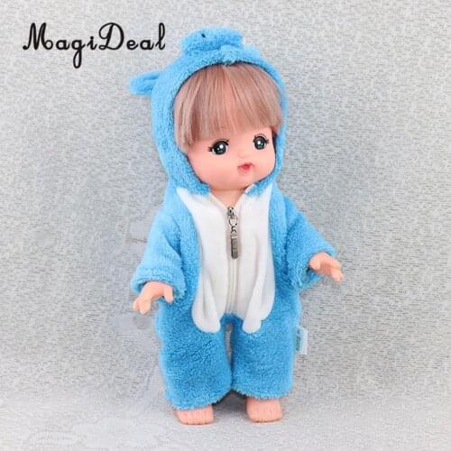 25cm Handmade Lovely Jumpsuit for Mellchan Baby Dolls Dress up Accessory Blue