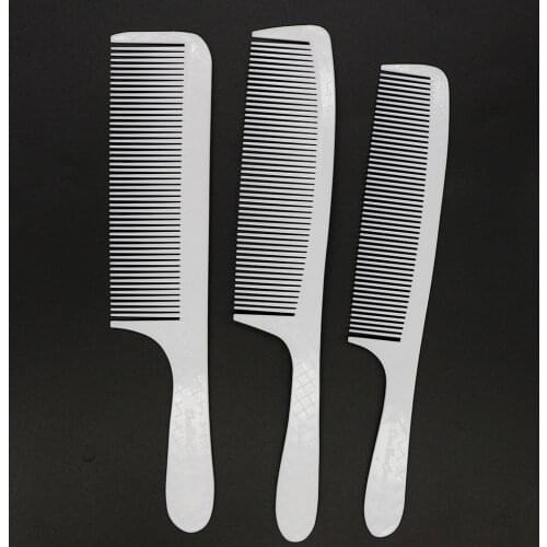 3 Pieces Different Length Teeth Carbon Fibre Comb For Mens Hair Cutting Toughness Super Strong Flattopper Comb In Carbon Handle