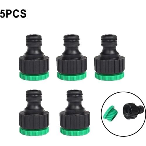 5pcs/set Connector Adapter Screw Threaded Water Tap End Connector Garden Hose Pipe Adapter 1/2 Inch 3/4 Inch Connector Brand New