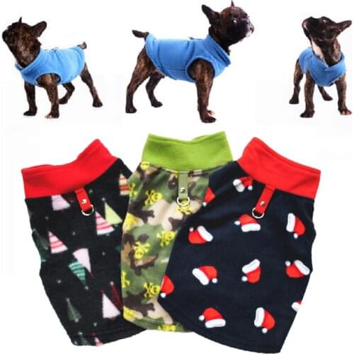 7 Sizes Warm Fleece Dog Clothes For Small Medium Dogs Winter Dog Coat Puppy Pet Clothes Chihuahua Jacket French Bulldog Clothing
