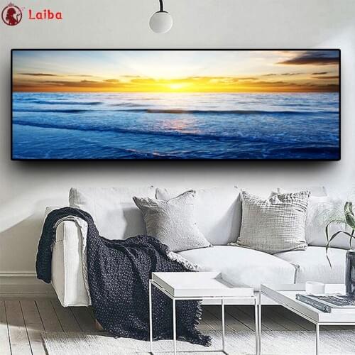 Diy Diamond Painting Sea sunset scenery Diamond Embroidery Full square round drilling 5d Diamond Mosaic kits