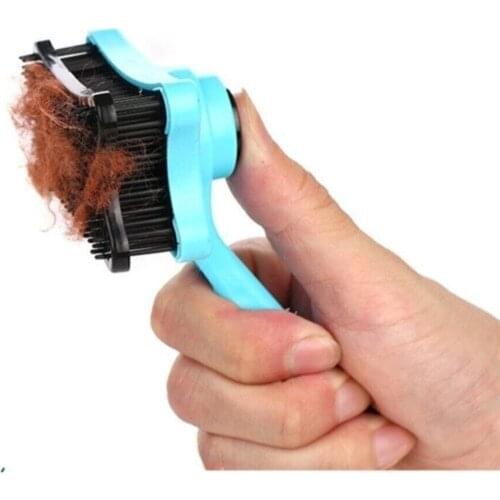 Automatic Pet cat dog hair collector blue color scratching comb 12,5*8 Cm. Practical, easy to use and durable