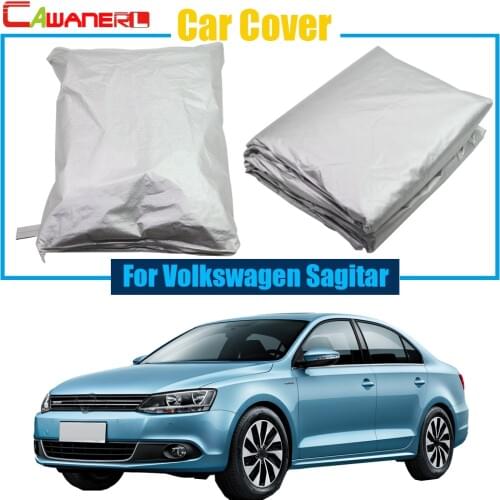 Cawanerl Car Cover Sun Shade Snow Rain Resistant Anti UV Scratch Cover For Volkswagen Sagitar