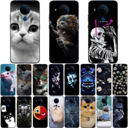 For NOKIA 5.4 TA-1340 TA-1333 Case Wolf Silicon TPU Fundas for 5.4 TA-1340 TA-1333 Cat Animal Shell Bag Housing Phone Cases
