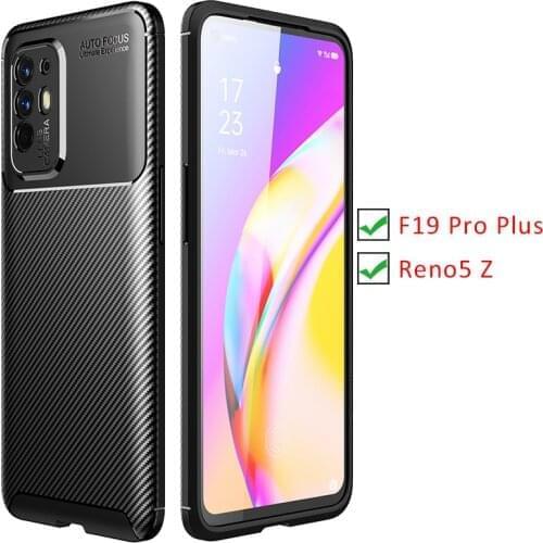 Case for oppo f19 pro plus 5g reno5 z bumper cover on reno 5z reno5z protective phone coque back bag silicone matte soft tpu 360