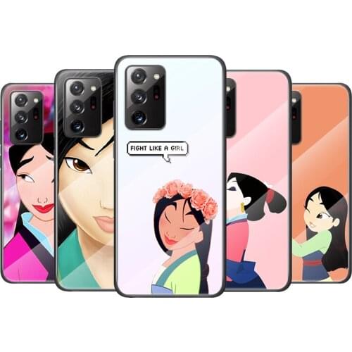 Tempered Glass Cover Disney Mulan Cartoon For Samsung Galaxy M51 M31 M21 A70 A50 A40 A30 A20 A10 Phone Case Capa