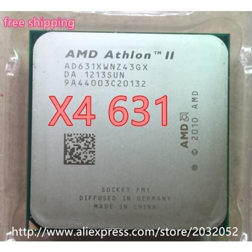 AMD II Athlon X4 631 quad-core scattered pieces CPU fm1 2.6G 4M cpu quad-core (working 100% Free Shipping)