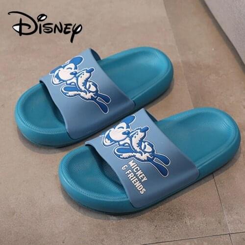 Size 17.5-22.5cm Disney Baby Casual Shoes For Boys Girls Mickey Mouse Slipppers Children Soft Sole Beach Shoes Kids Toddler Shoe