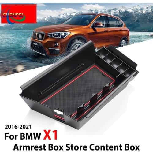 For BMW X1 2016-2021 Armrest Box Storage Box Modified Central Storage Box Compartment Box Decoration Car Accessories