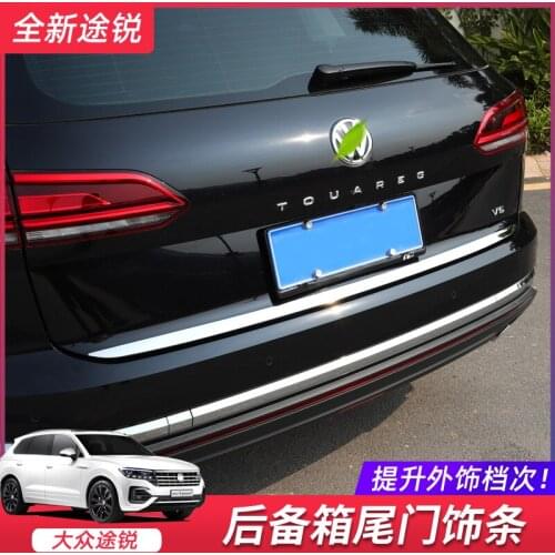 For Volkswagen Toureg 2019 2020 High-quality stainless steel Rear Trunk Door Handle Cover Tail Gate Trim Bezel Molding Styling