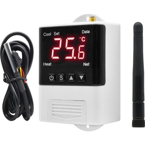 DTC2201 AC110V-220V Thermostat NTC Sensor Digital Display Wifi Temperature Controller 1.9 Inches & Under Handheld Household