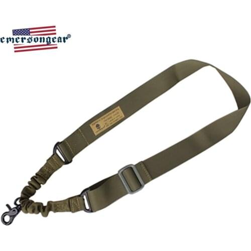 Emersongear Tactical Single Point Gun Sling Hunting Airsoft One Point Gun Sling Rifle Sling Bungee Strap Belt Rope w Metal Hook