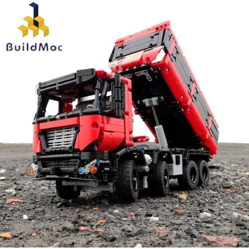 MOC Technical Engineering Machinery group NextGen-SCANIAS Truck Building Blocks City Transport Dump Trucks Vehicle Bricks Toys