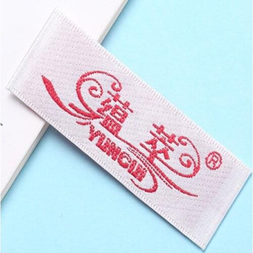 Customized wedding handmade garment tag for needlework woven label for clothing metal logo sewing accessories fabric tags