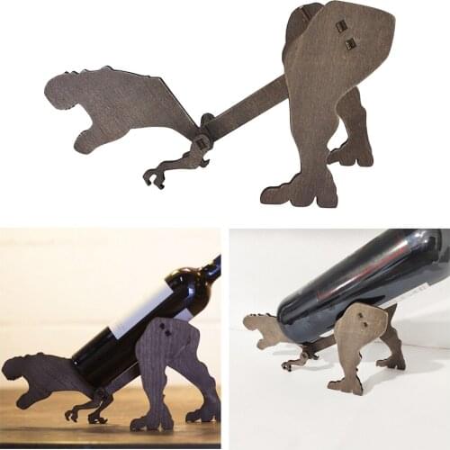 Creative Wine Bottle Holder Stands Figurines Tabletop Wine Racks Funny Wine Bottle Holder Craft Decoration Wine Display Shelf