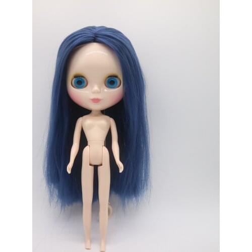 Nude blyth Doll ,blue hair Factory doll Suitable For DIY Change BJD Toy For Girls