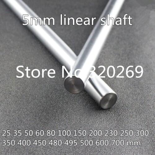 6pcs Model/Toys Axle Shaft 3D Printer WCS Diameter 5Mm 25 35 50 Mm Chrome Plated Linear Guide Rail Round Rod
