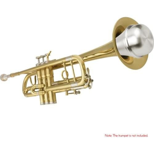 Muslady Aluminum Trumpet Practice Straight Mute Silencer for Beginner Practicing