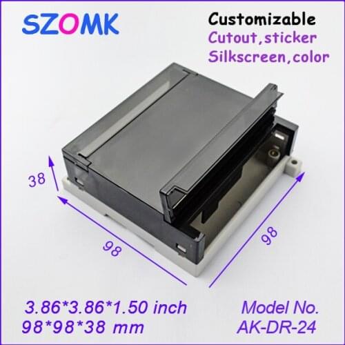 Wall mount enclosure plastic box (4 pcs) 98*98*38mm plastic housing for PCB abs plastic enclosure abs switch box