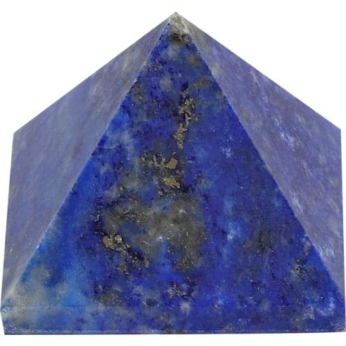 Natural Lapis Lazuli Crystal Pyramid Tower 3cm Energy Healing Gift Home Decor