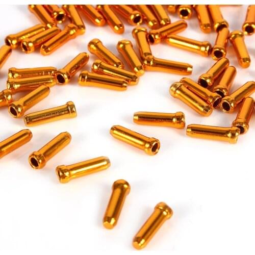 New 100pcs/lot Bicycle Brake Cable Tips Crimps Bicycles Derailleur Shift cable Wire End Caps Aluminum alloy Inner Wire Ferrules